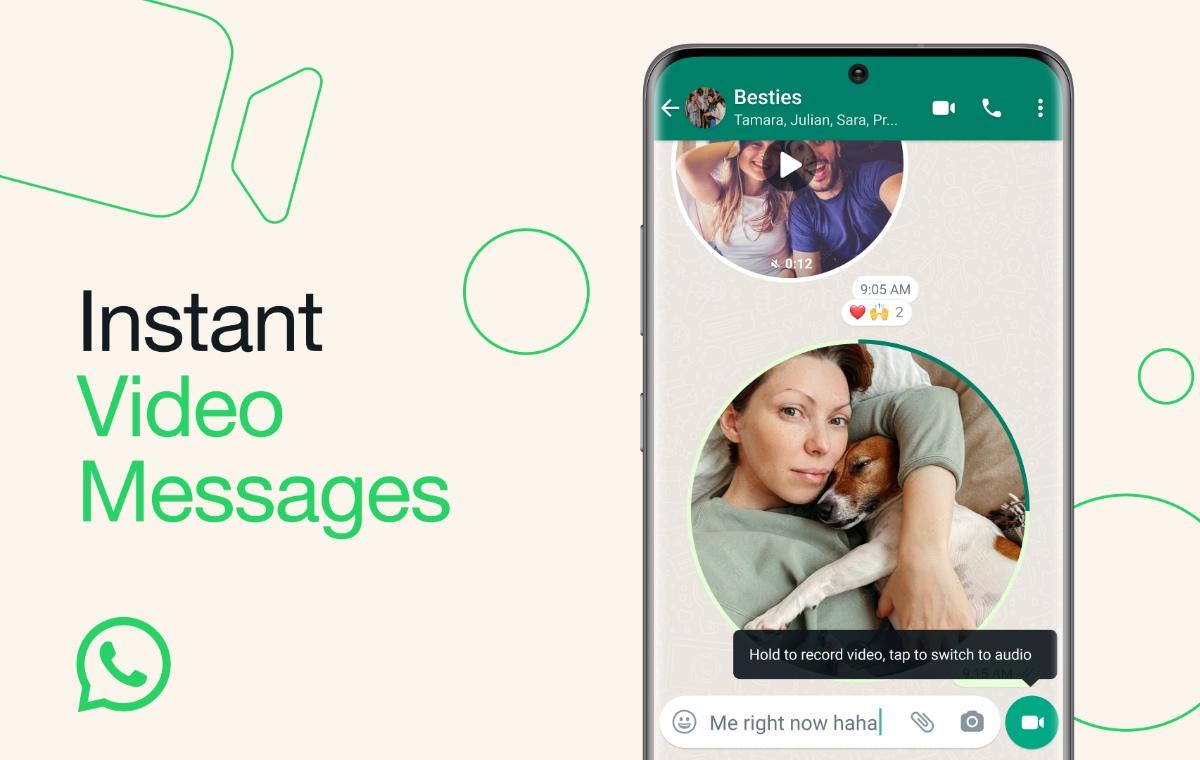 whatsapp instant video messages missing or not working