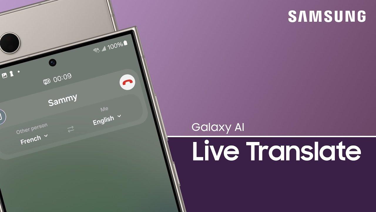 how to enable live translate for phone calls on galaxy s24