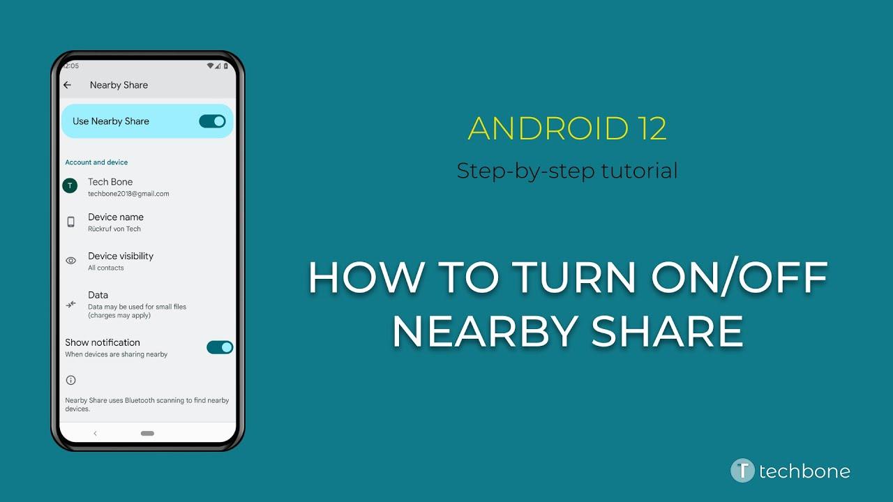 how to disable near by share on android